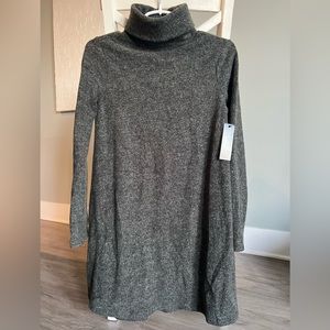 Lulu’s Long Sleeve Turtleneck Sweater Dress, Size S, Color Gray